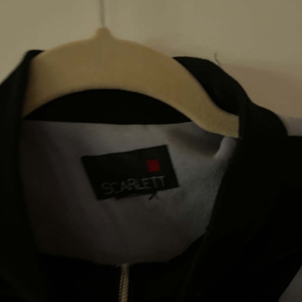 Vintage Black and Gray Leather Jacket - Picture 3 of 5